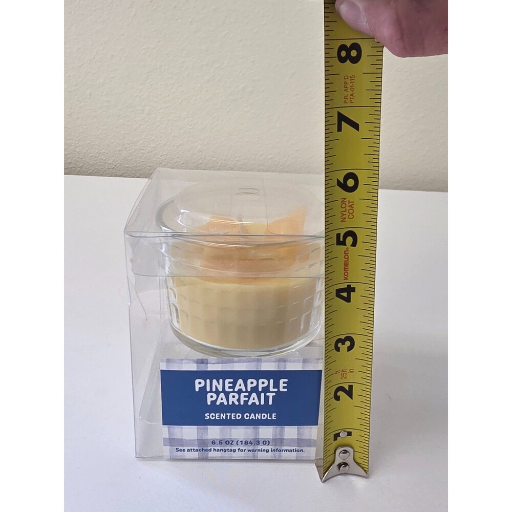 Pineapple Parfait Scented Candle Tropical Fruit 2-Layer Jar Candle New